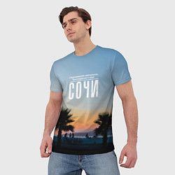 Футболка мужская Курортный Сочи, цвет: 3D-принт — фото 2