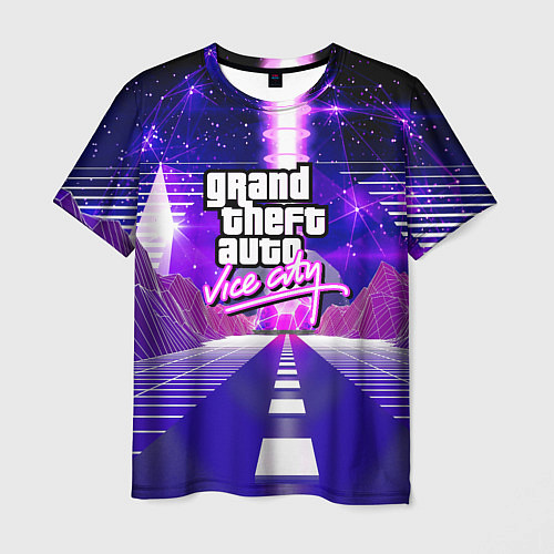 Мужская футболка GTA vice city retrovawe / 3D-принт – фото 1