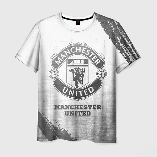 Мужская футболка Manchester United - white gradient / 3D-принт – фото 1