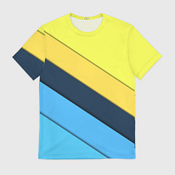 Мужская футболка Геометрия полосы спорт