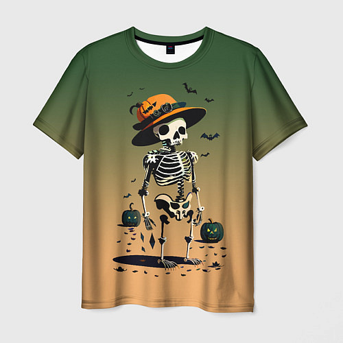 Мужская футболка Funny skeleton - ai art fantasy / 3D-принт – фото 1