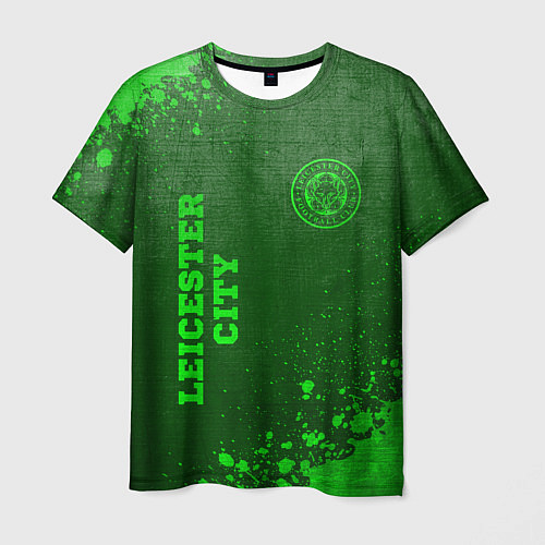 Мужская футболка Leicester City - green gradient вертикально / 3D-принт – фото 1