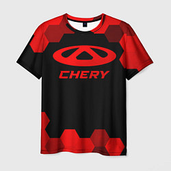 Футболка мужская Chery - red gradient, цвет: 3D-принт