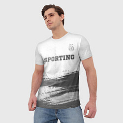 Футболка мужская Sporting - white gradient посередине, цвет: 3D-принт — фото 2