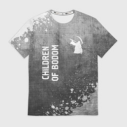 Мужская футболка Children of Bodom - grey gradient вертикально