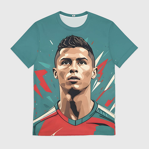 Мужская футболка Футболист Рональдо / 3D-принт – фото 1