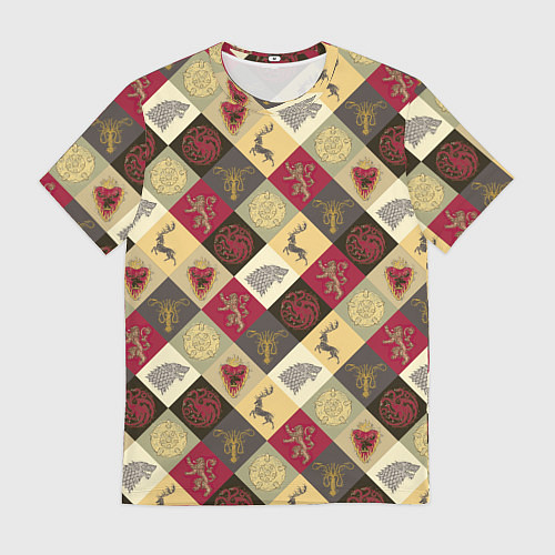 Мужская футболка Лого домов Игра престолов паттерн / 3D-принт – фото 1