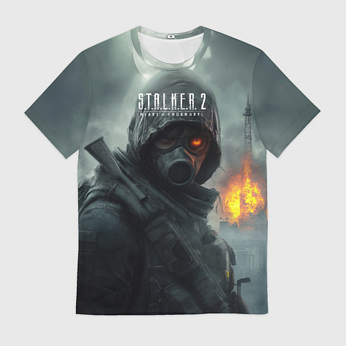 Мужская футболка Stalker 2 взрыв вышки / 3D-принт – фото 1