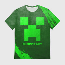 Футболка мужская Minecraft - green gradient, цвет: 3D-принт