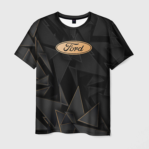 Мужская футболка Ford golden poly / 3D-принт – фото 1