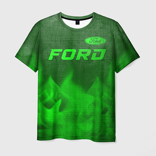 Мужская футболка Ford - green gradient посередине / 3D-принт – фото 1