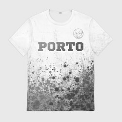 Футболка мужская Porto - white gradient посередине, цвет: 3D-принт