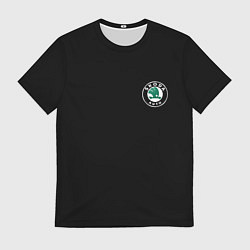 Мужская футболка Skoda logo auto