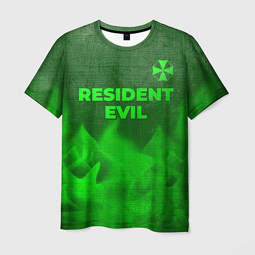 Мужская футболка Resident Evil - green gradient посередине / 3D-принт – фото 1