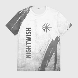 Мужская футболка Nightwish - white gradient вертикально