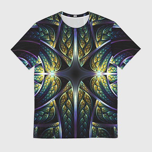 Мужская футболка Оптический узор из фрактала / 3D-принт – фото 1