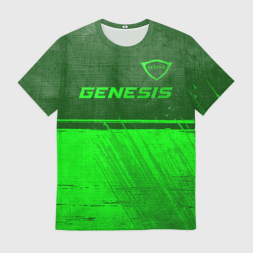 Мужская футболка Genesis - green gradient посередине / 3D-принт – фото 1