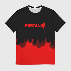 Футболка мужская Portal fire abstraction, цвет: 3D-принт
