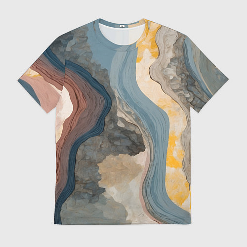 Мужская футболка Флюид арт / 3D-принт – фото 1