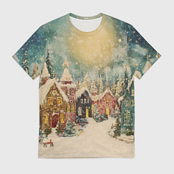 Мужская футболка Милый новогодний городок