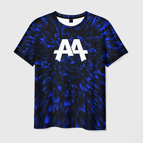 Мужская футболка Asking Alexandria blue energy / 3D-принт – фото 1