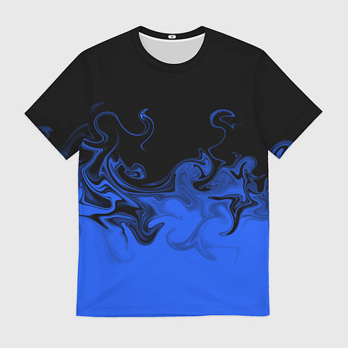 Мужская футболка Абстрактный синий огонь / 3D-принт – фото 1