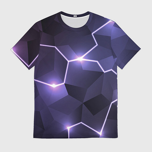 Мужская футболка Молниеносная геометрия с подсветкой / 3D-принт – фото 1