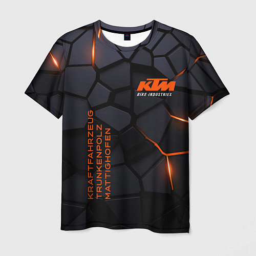 Мужская футболка KTM - плиты с эффектом свечения / 3D-принт – фото 1