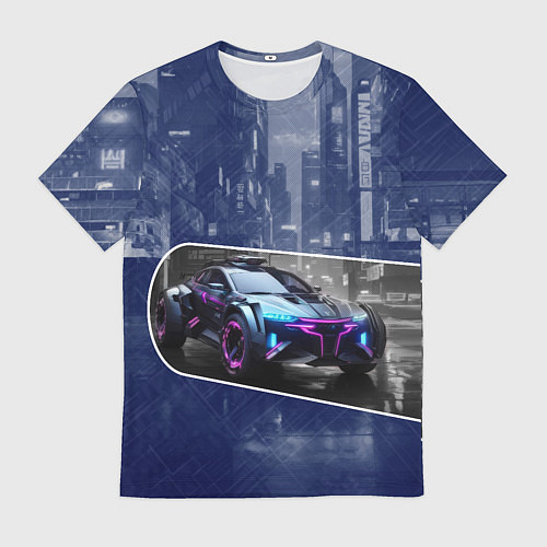 Мужская футболка Футуристичный автомобиль / 3D-принт – фото 1