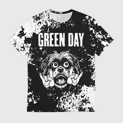 Мужская футболка Green Day рок пес / 3D-принт – фото 1