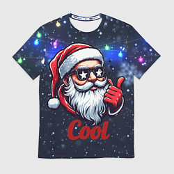 Футболка мужская Cool Santa in glasses, цвет: 3D-принт