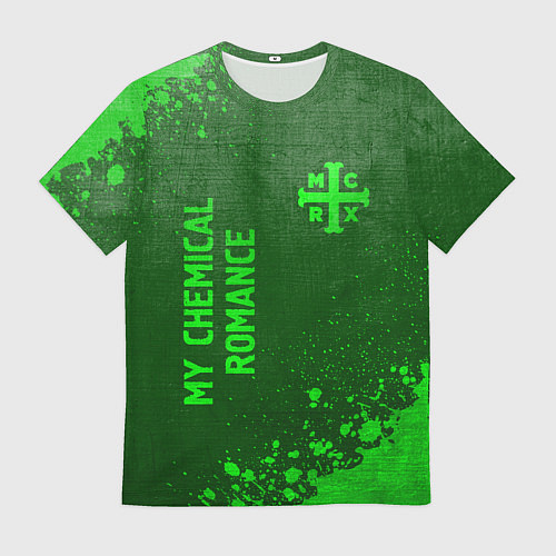 Мужская футболка My Chemical Romance - green gradient вертикально / 3D-принт – фото 1