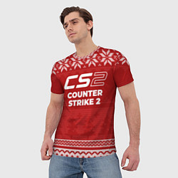 Футболка мужская Новогодний Counter Strike 2, цвет: 3D-принт — фото 2