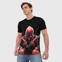 Футболка мужская Bloody Deadpool, цвет: 3D-принт — фото 2