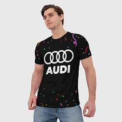 Футболка мужская Audi конфети, цвет: 3D-принт — фото 2