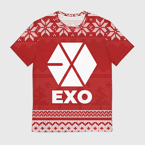 Мужская футболка Новогодний Exo / 3D-принт – фото 1