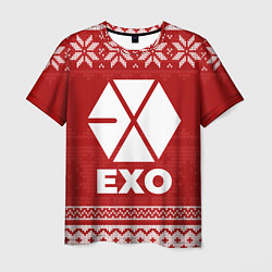 Футболка мужская Новогодний Exo, цвет: 3D-принт