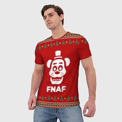 Футболка мужская FNAF new year, цвет: 3D-принт — фото 2