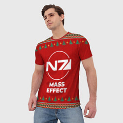 Футболка мужская Mass Effect new year, цвет: 3D-принт — фото 2