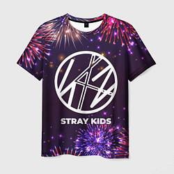 Футболка мужская Праздничный Stray Kids, цвет: 3D-принт