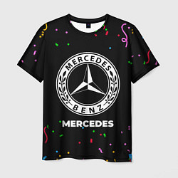 Футболка мужская Mercedes конфети, цвет: 3D-принт