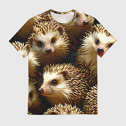Футболка мужская Ежи, цвет: 3D-принт