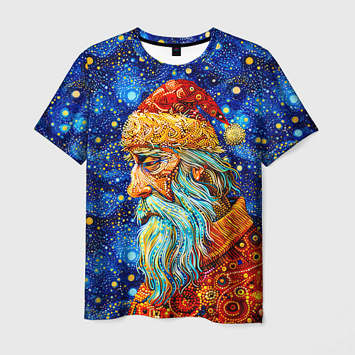 Мужская футболка Santa Claus: pop-art-brut-nouveau pointillism / 3D-принт – фото 1