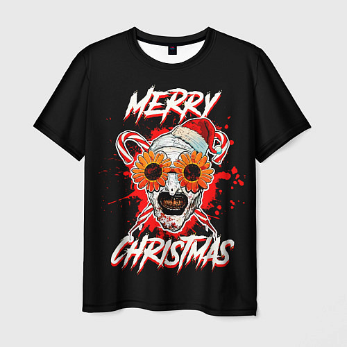 Мужская футболка Merry Christmas Terrifier / 3D-принт – фото 1