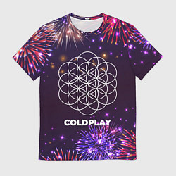 Футболка мужская Праздничный Coldplay, цвет: 3D-принт