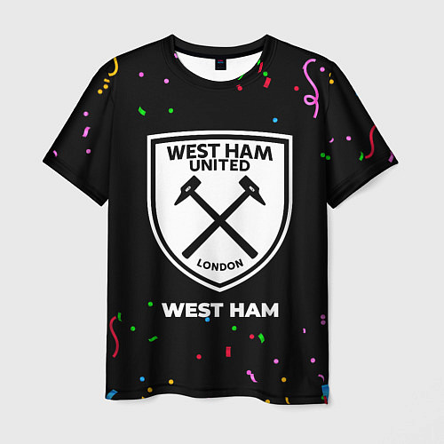 Мужская футболка West Ham конфети / 3D-принт – фото 1