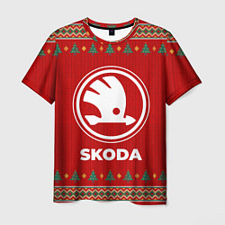 Футболка мужская Skoda new year, цвет: 3D-принт