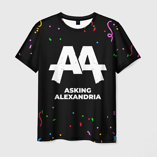 Мужская футболка Asking Alexandria конфети / 3D-принт – фото 1