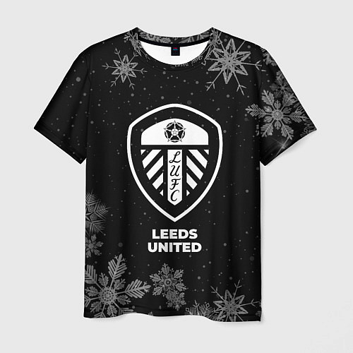 Мужская футболка Снежный Leeds United / 3D-принт – фото 1