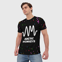 Футболка мужская Arctic Monkeys конфети, цвет: 3D-принт — фото 2